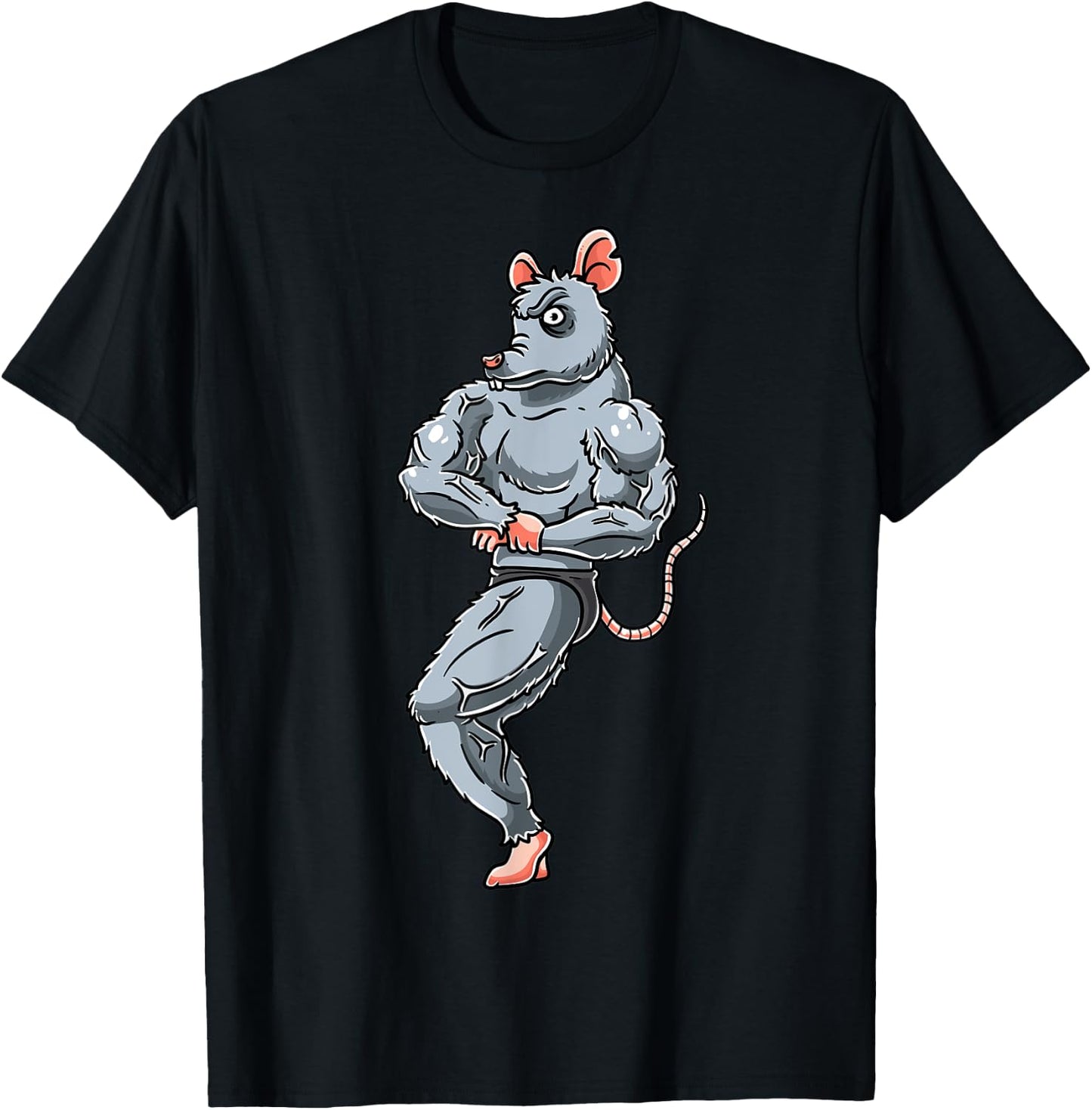 Rat Bodybuilding Fitness Gym Motivation Bodybuilder T-Shirt - T-Shirt | Black