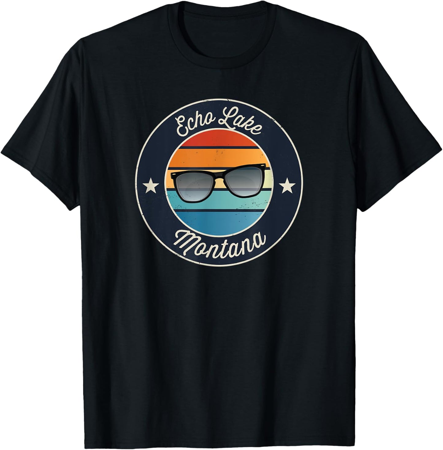 Echo Lake - Montana Souvenir T-Shirt - T-Shirt | Black