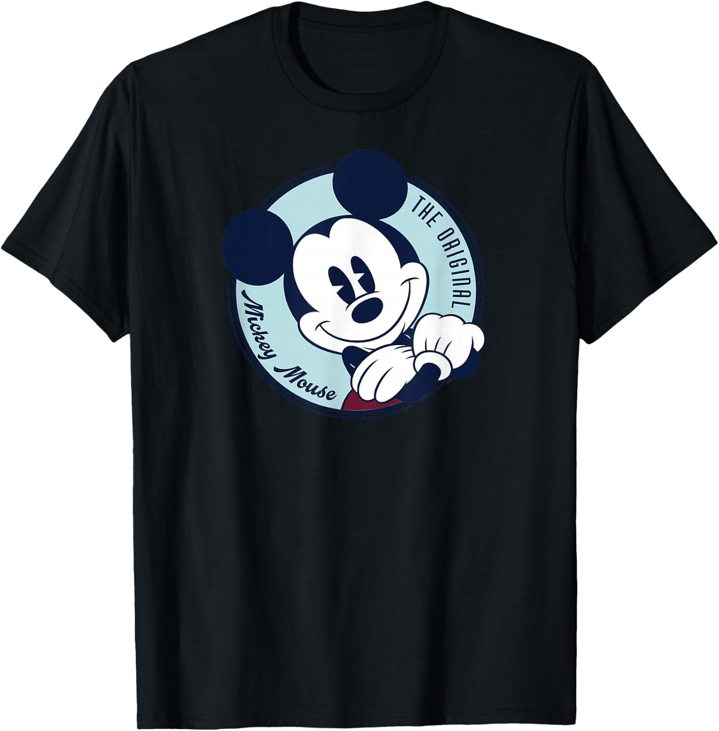 Disney The Original Mickey Mouse Retro Vintage Small T-Shirt - T-Shirt | Black