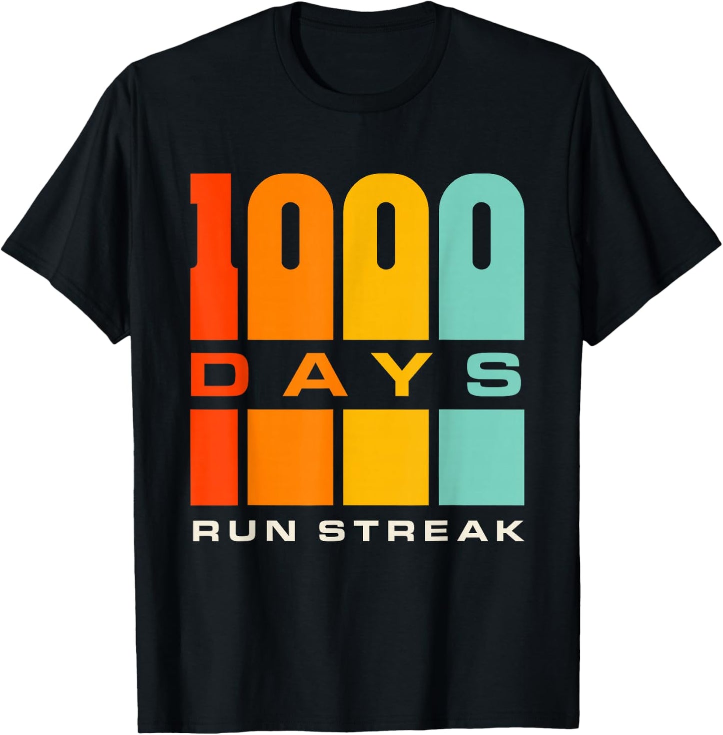 Run Streak Run Streaker 1,000 Days of Running Comma Day T-Shirt - T-Shirt | Black