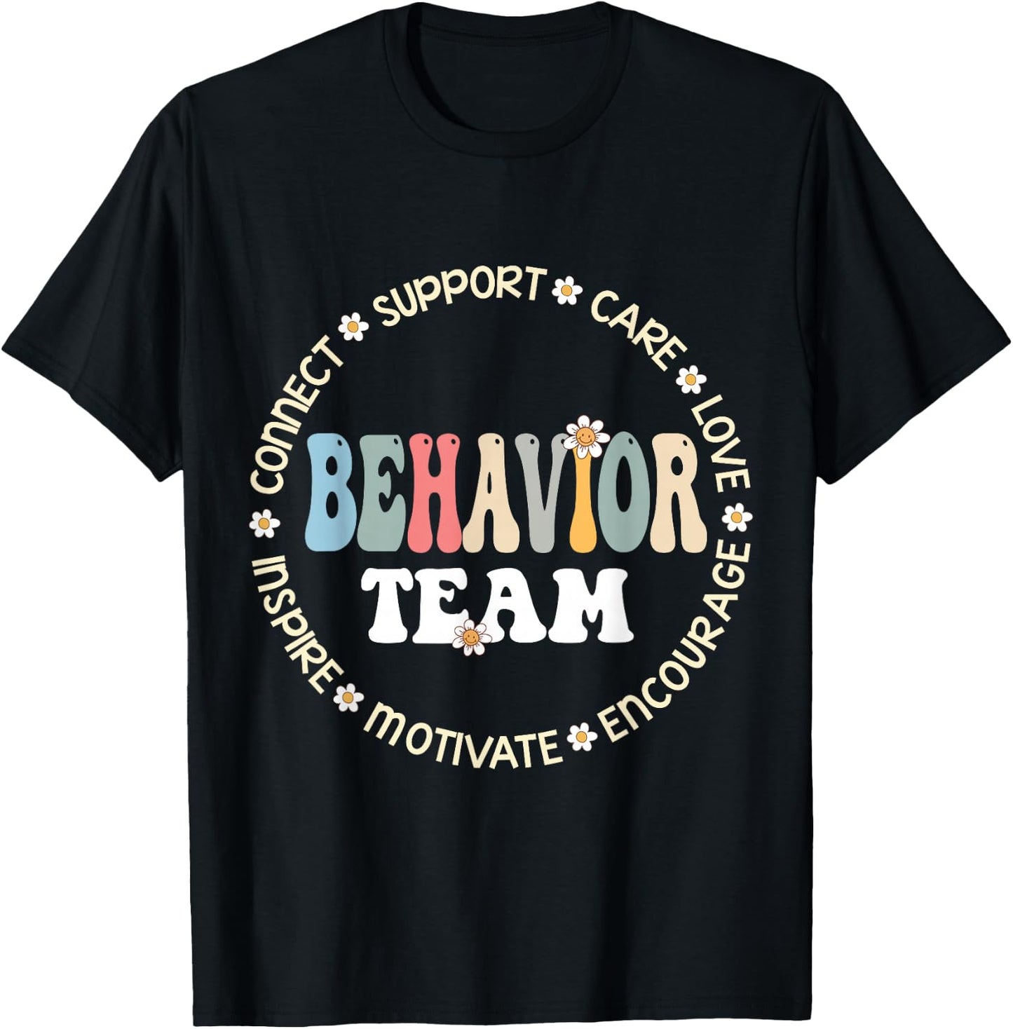 Behavior Team Special Education Teacher SPED Squad School T-Shirt - T-Shirt | Black