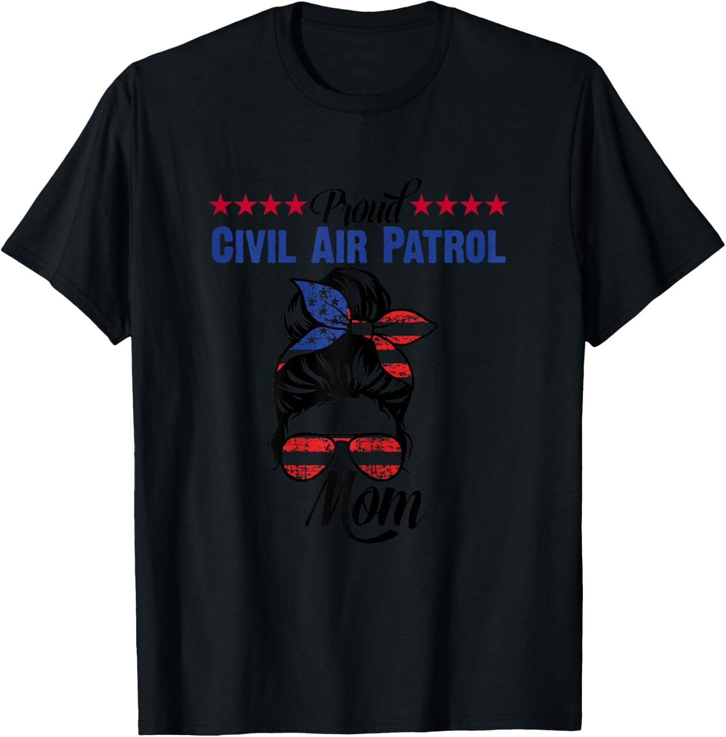 Proud Civil Air Patrol Moms Apparel for Cadets Mother T-Shirt - T-Shirt | Black
