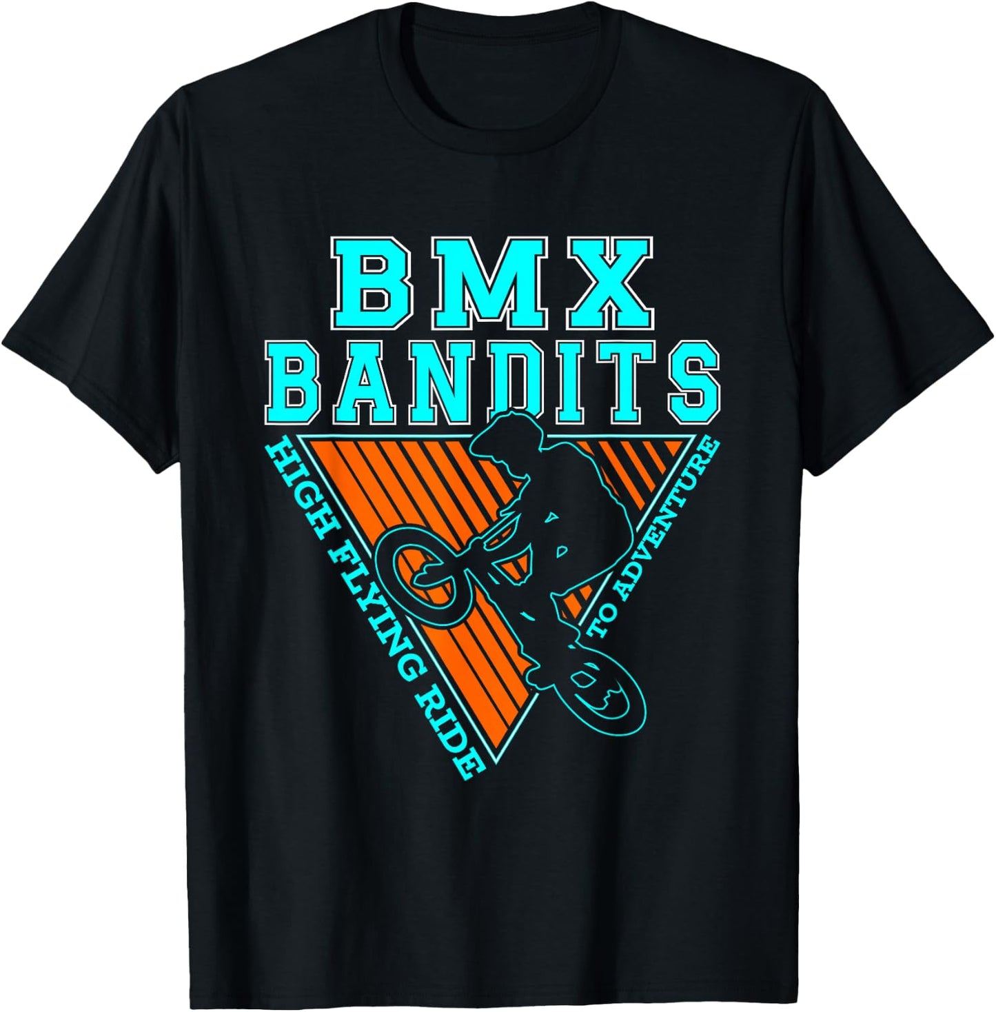 BMX Bandits High Flying Ride To Adventure | Cycling Cyclist T-Shirt - T-Shirt | Black