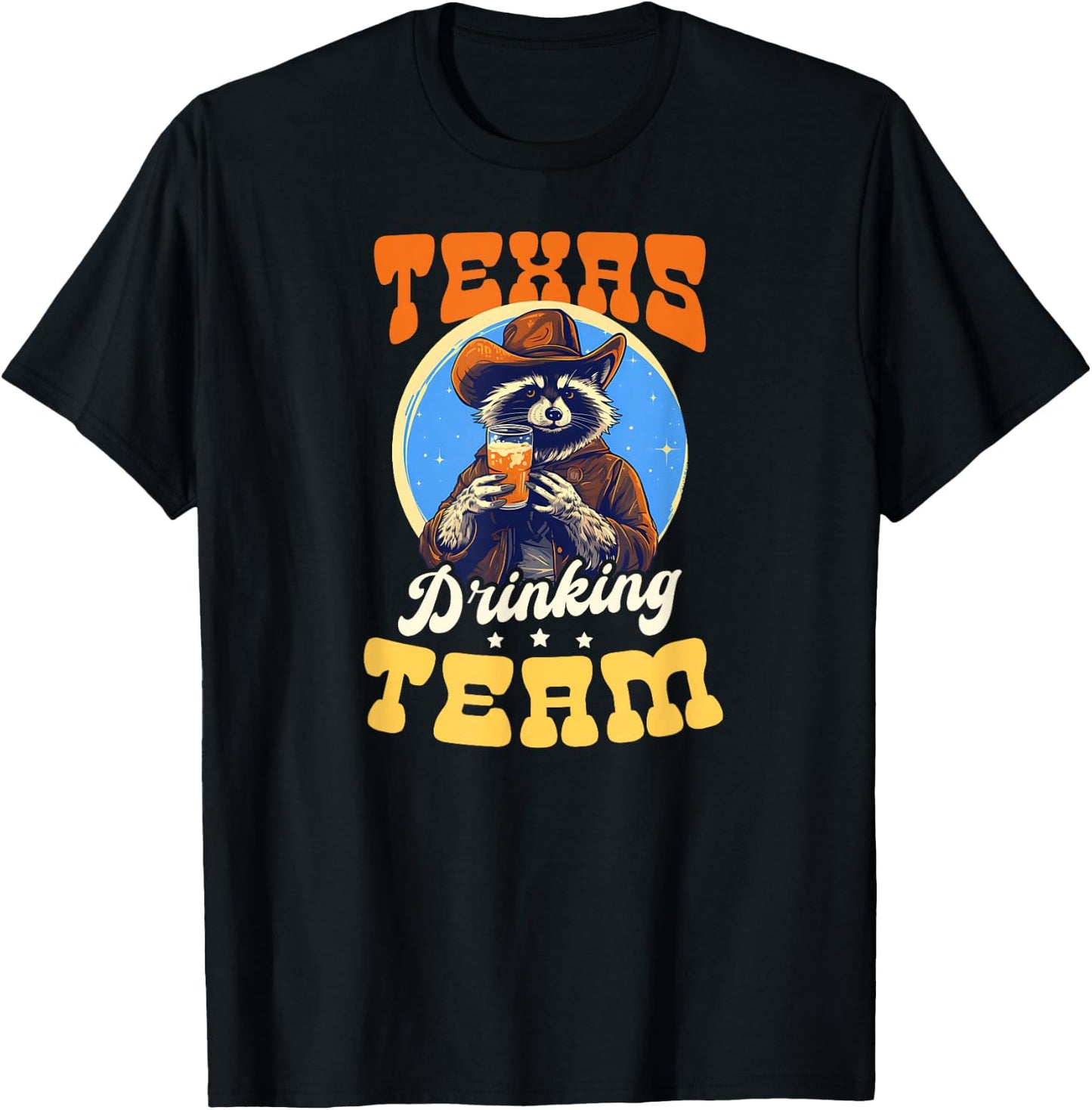 Texas Drinking Team Design Texas Lover T-Shirt - T-Shirt | Black