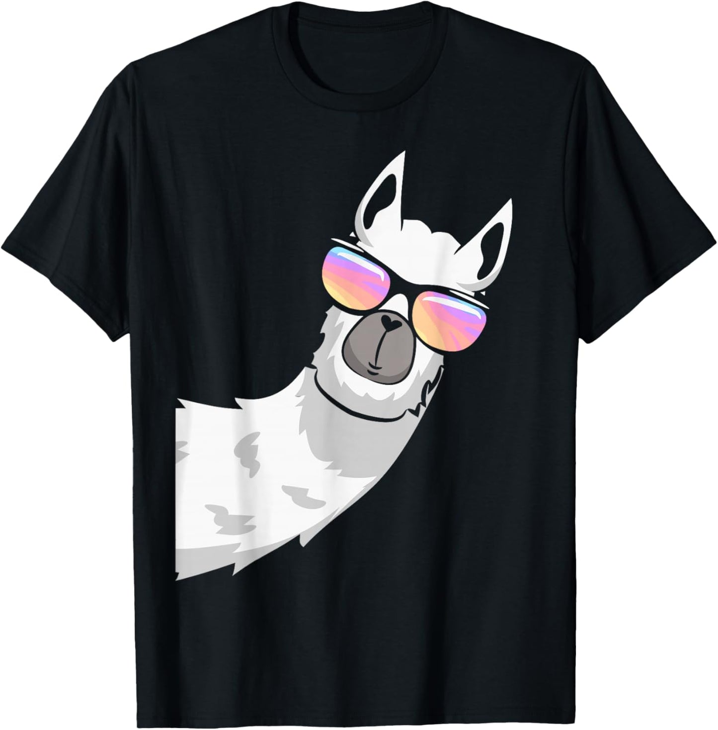 Llama With Sunglasses Kids Boys Toddler Novelty T-Shirt - T-Shirt | Black