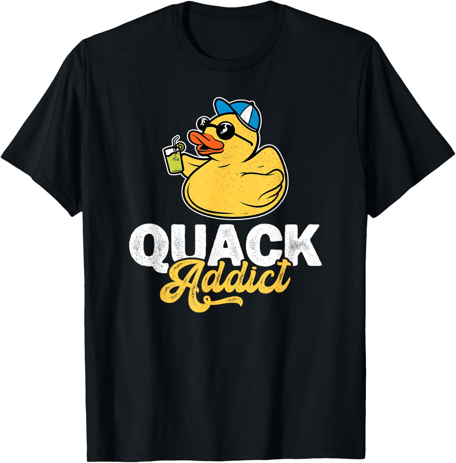 Quack Addict Funny Duck Lover Duck Owner T-Shirt - T-Shirt | Black