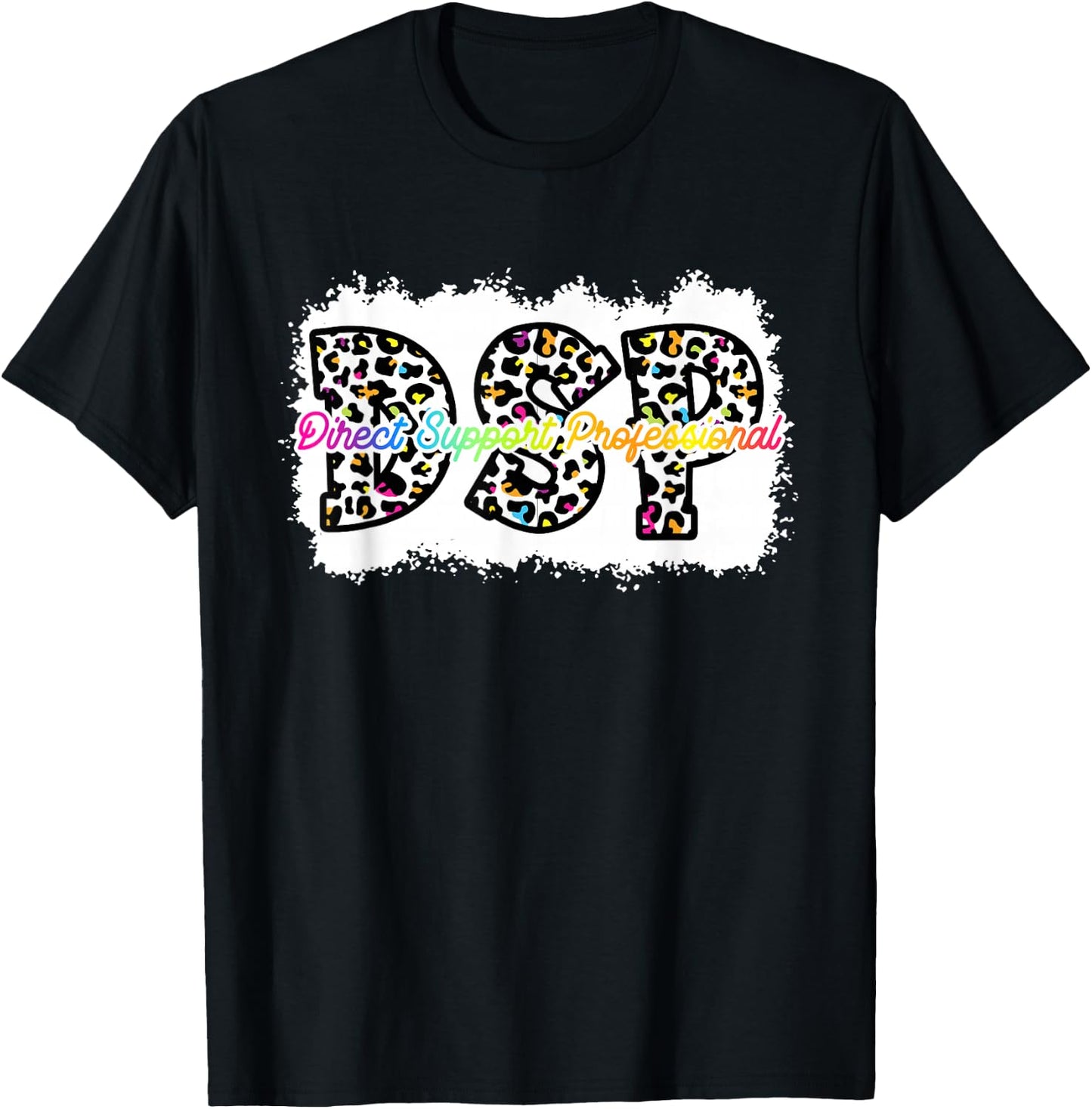 DSP Life RN CNA Nurse Boho Leopard DSP Funny Shirt T-Shirt - T-Shirt | Black