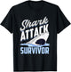 Shark Attack Survivor T-Shirt - T-Shirt | Black