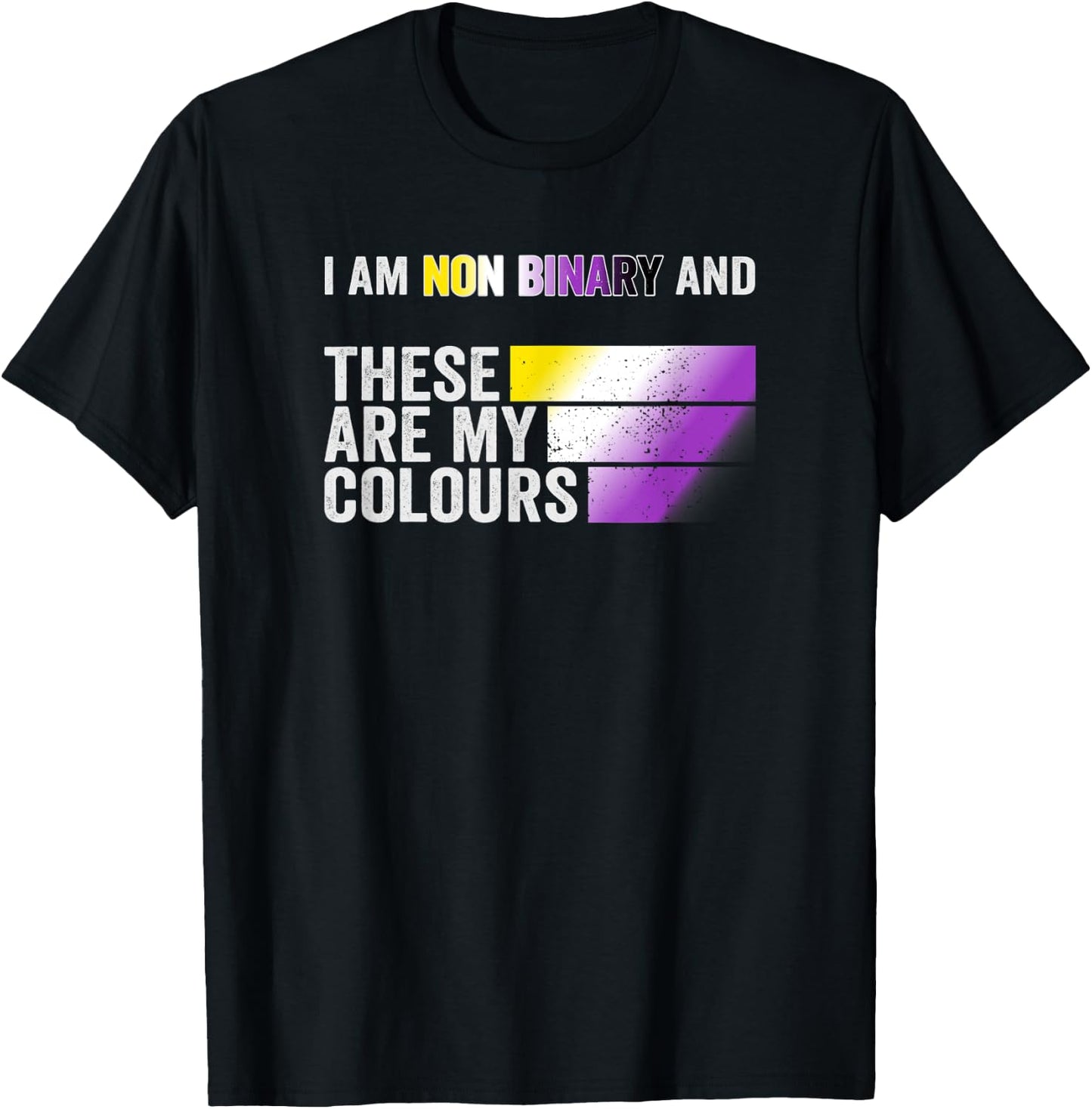 I am Non Binary and these are my colours T-Shirt - T-Shirt | Black