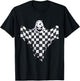 Ghost Halloween Kids Toddler Youth Race car Pit Crew T-Shirt - T-Shirt | Black