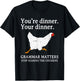 Stop Scaring The Chickens English Grammar Funny Teacher T-Shirt - T-Shirt | Black