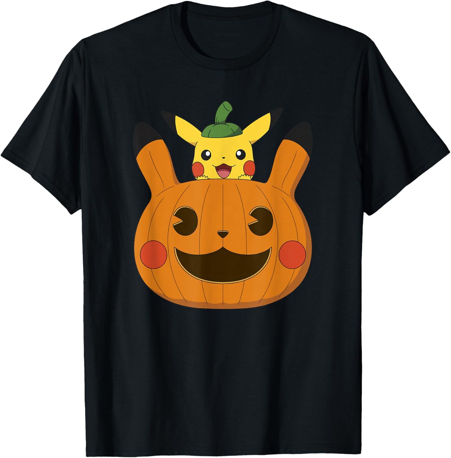 Pokémon Halloween Pikachu Cute Pumpkin Surprise T-Shirt - T-Shirt | Black