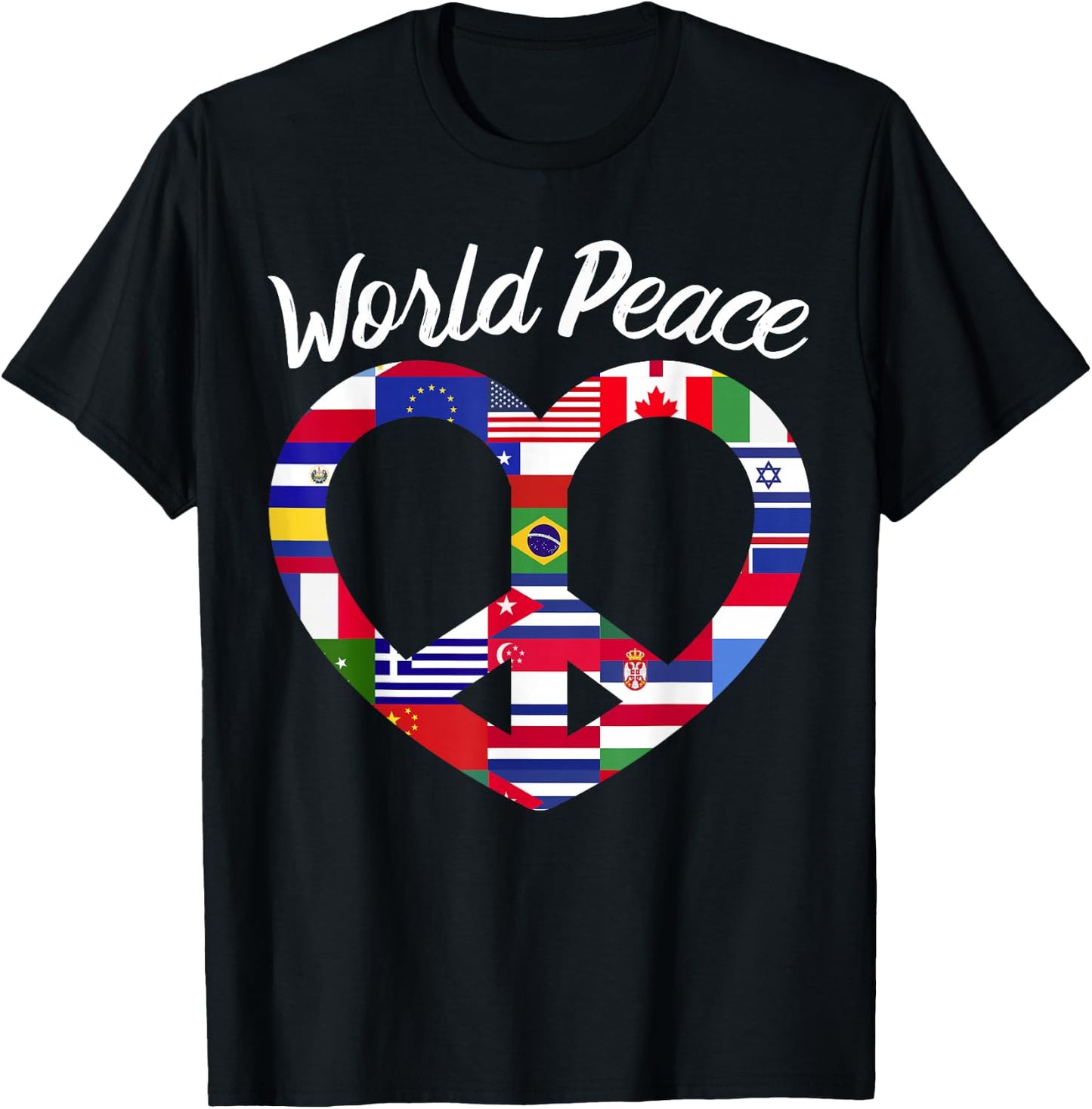 World Peace United Countries International Day Of Peace T-Shirt - T-Shirt | Black