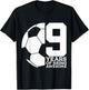 9 Years of Being Awesome Soccer 9th Birthday T-Shirt - T-Shirt | Black