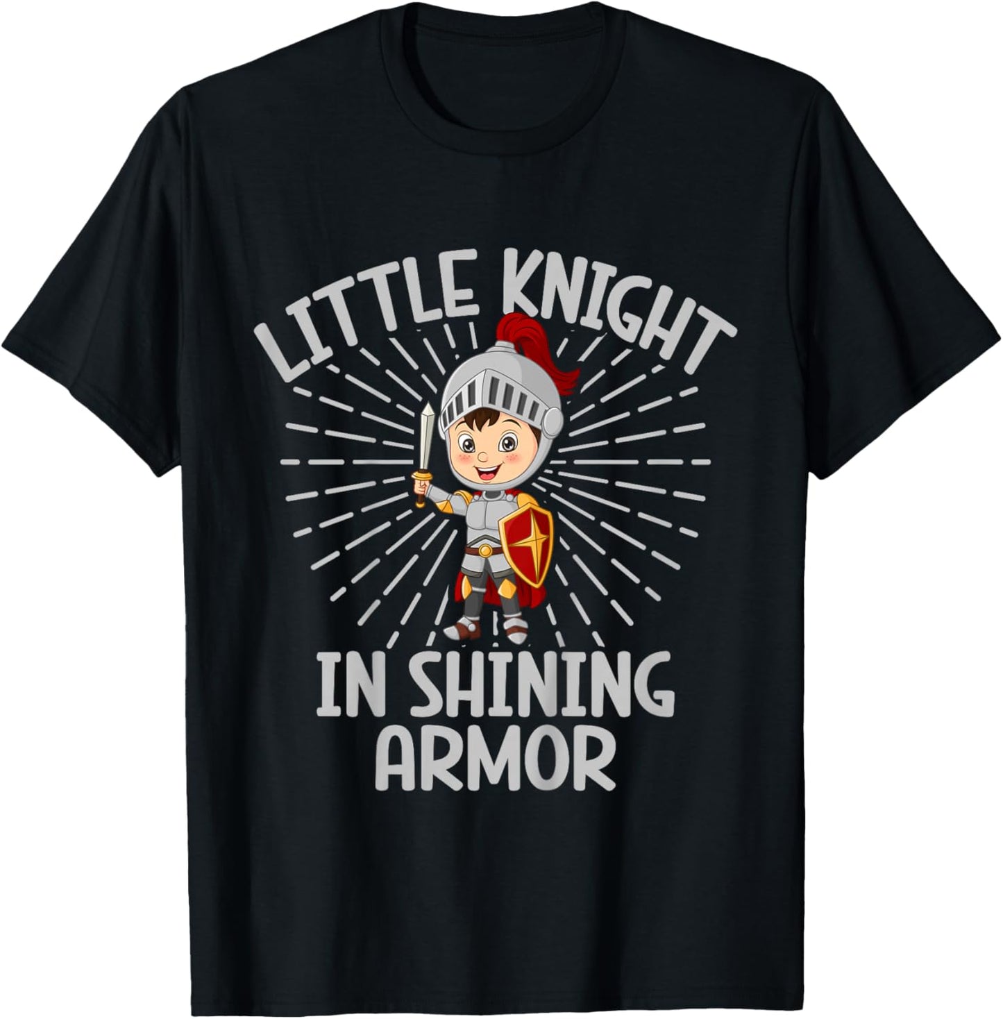 Little Knight in Shining Armor Knight T-Shirt - T-Shirt | Black