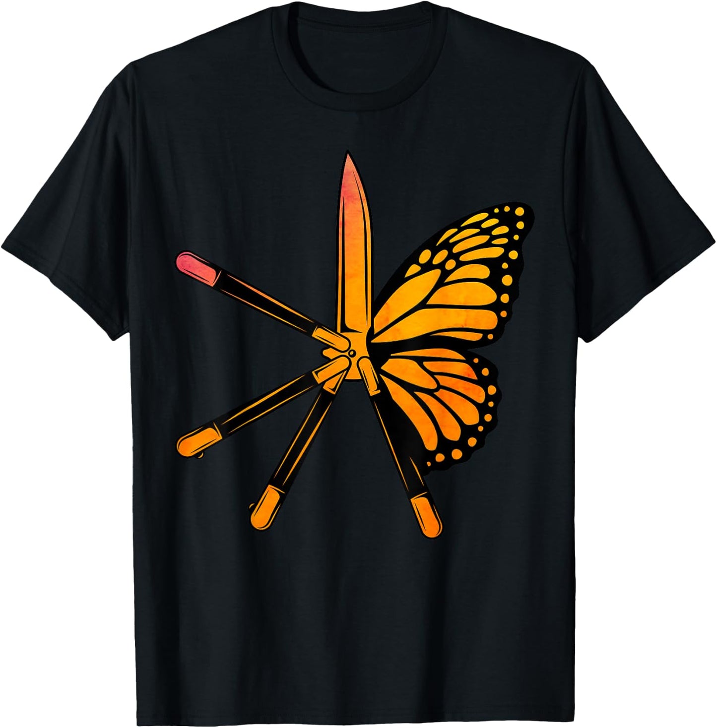 Butterfly Knife Balisong Quote T-Shirt - T-Shirt | Black