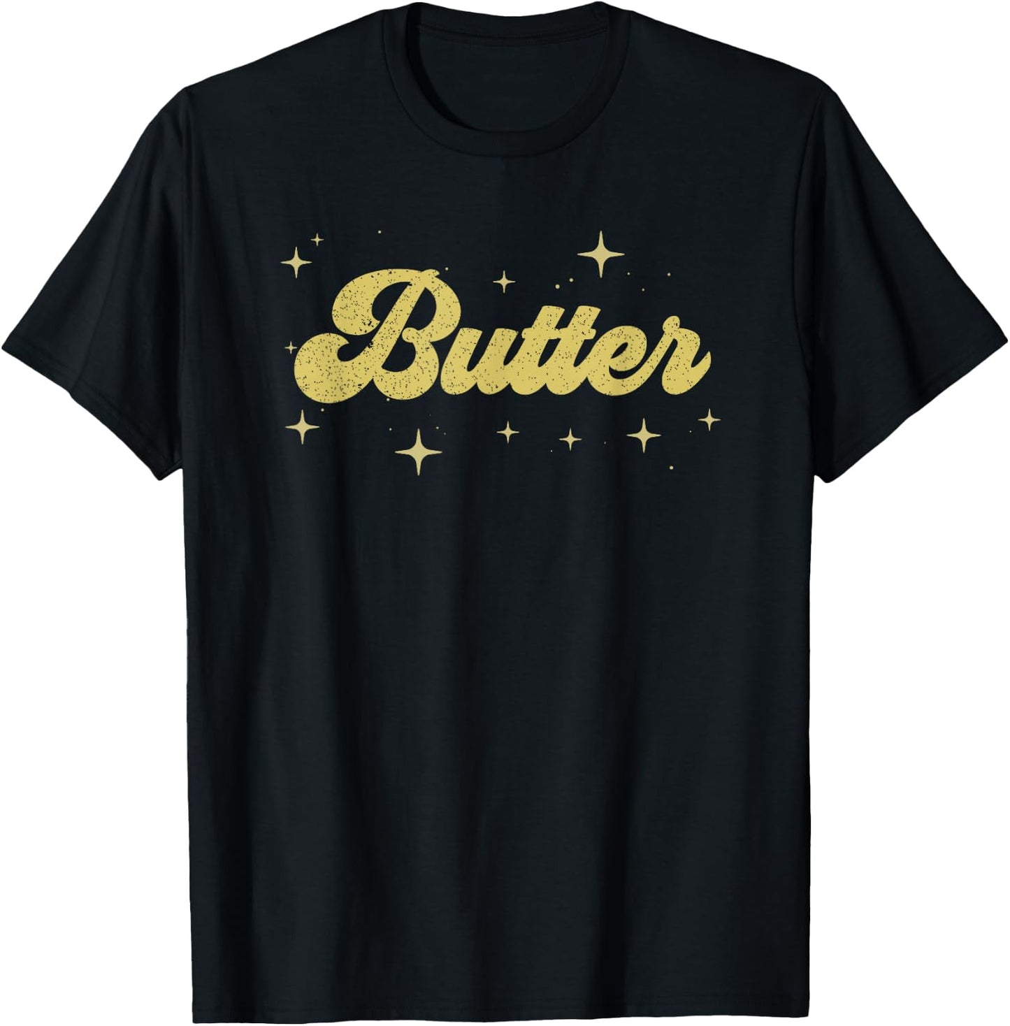 Butter Retro Thanksgiving Food Nutrition Matching Family T-Shirt - T-Shirt | Black