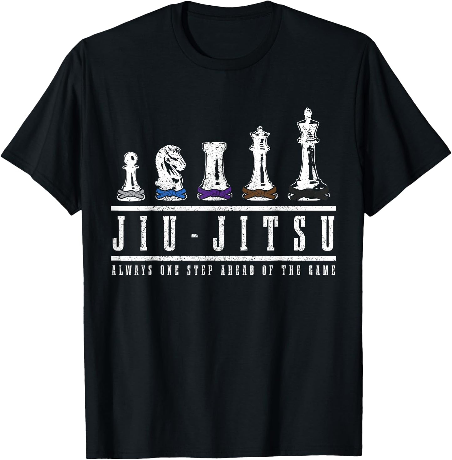 Jiu Jitsu Chess Black Belt MMA Mixed Martial Arts T-Shirt - T-Shirt | Black