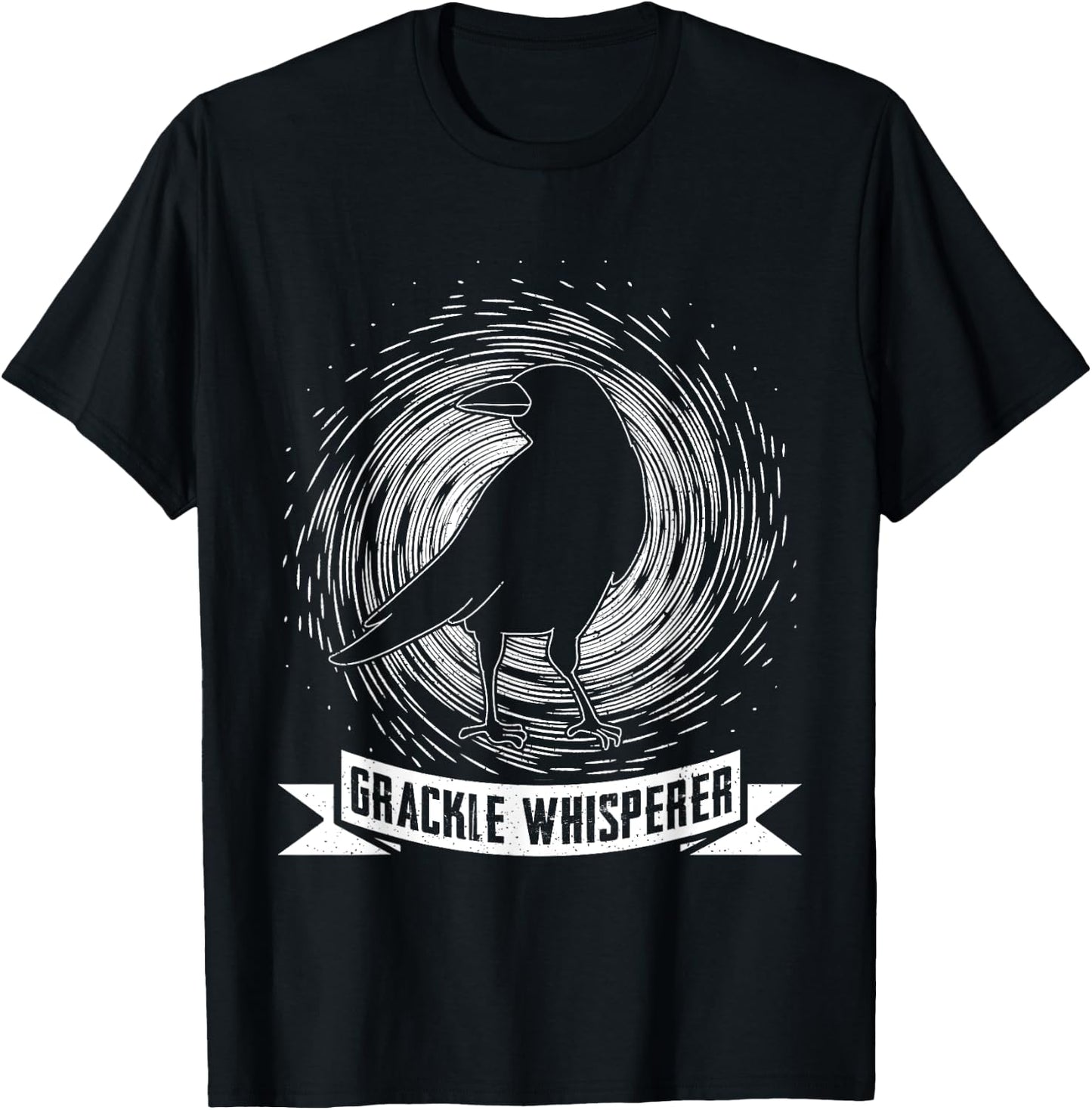 Blackbird Grackle Whisperer Design for Birdwatcher T-Shirt - T-Shirt | Black