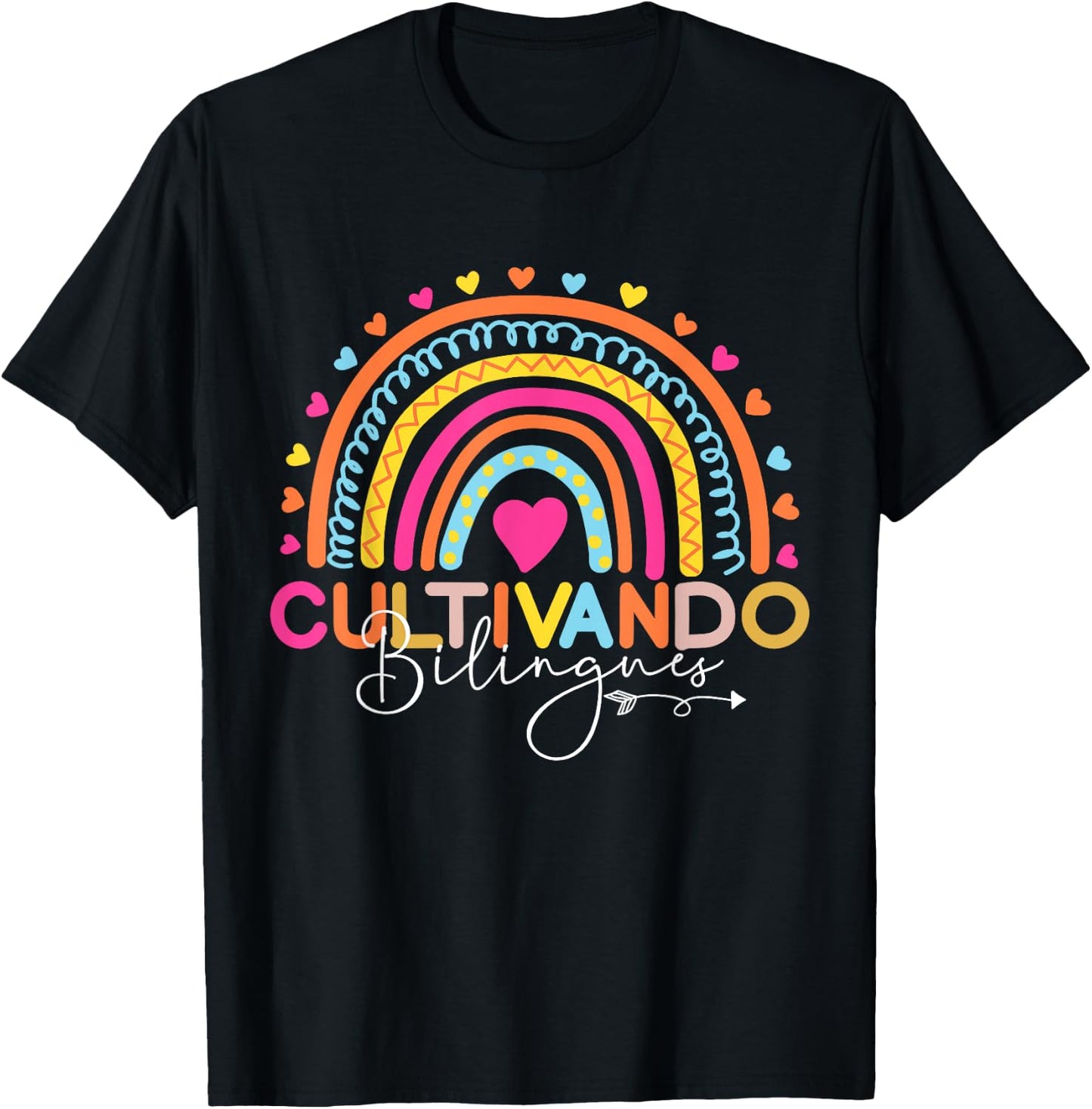 Bilingual Teacher Cultivando Bilingues Maestra Men Women Girls Kids T-Shirt - T-Shirt | Black