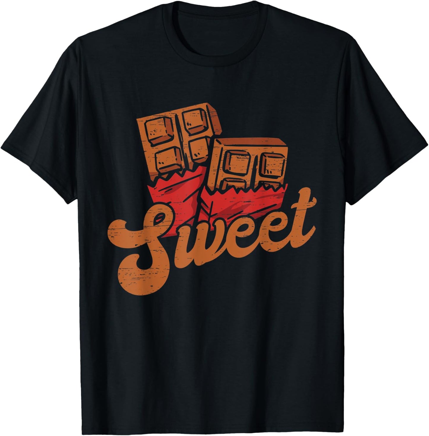 Sweet Chocolate Sweet Cocoa Dark Bar Lover T-Shirt - T-Shirt | Black