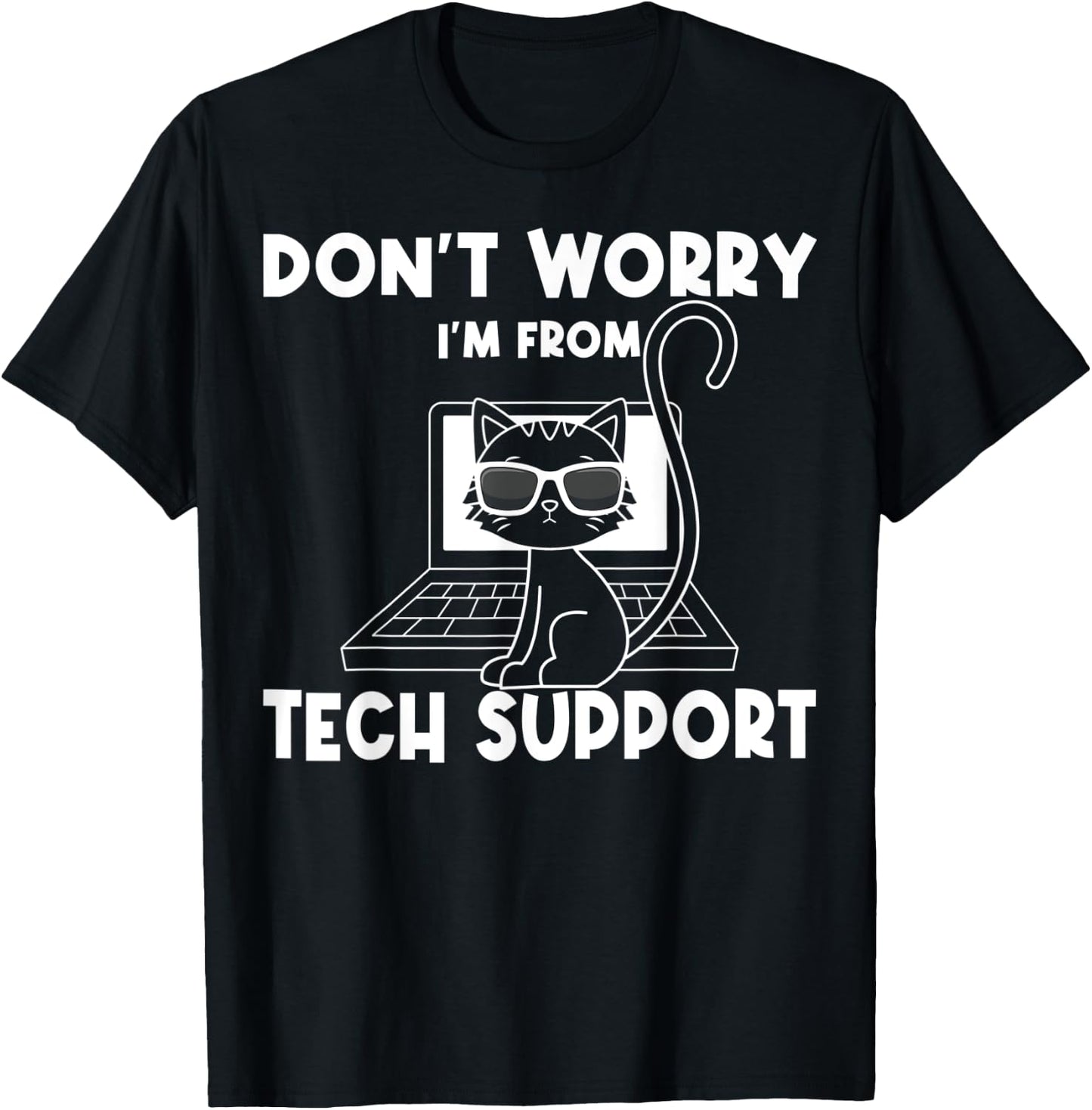 Tech Support Help Desk Information Technology Call Center T-Shirt - T-Shirt | Black