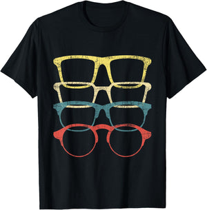 Retro Eyeglasses - Optometrist Ophthalmologist Eye Doctor T-Shirt - T-Shirt | Black