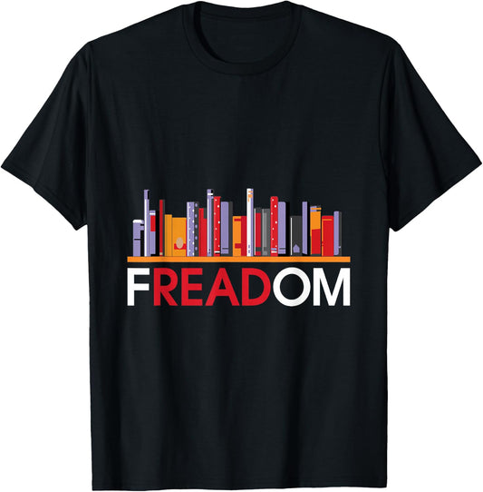 Freadom Anti Ban Books Freedom To Read Book Lover Reading T-Shirt - T-Shirt | Black
