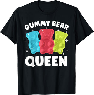 Cute Gummy Bear Art Girls Gummy Bear Lover Gummies T-Shirt - T-Shirt | Black
