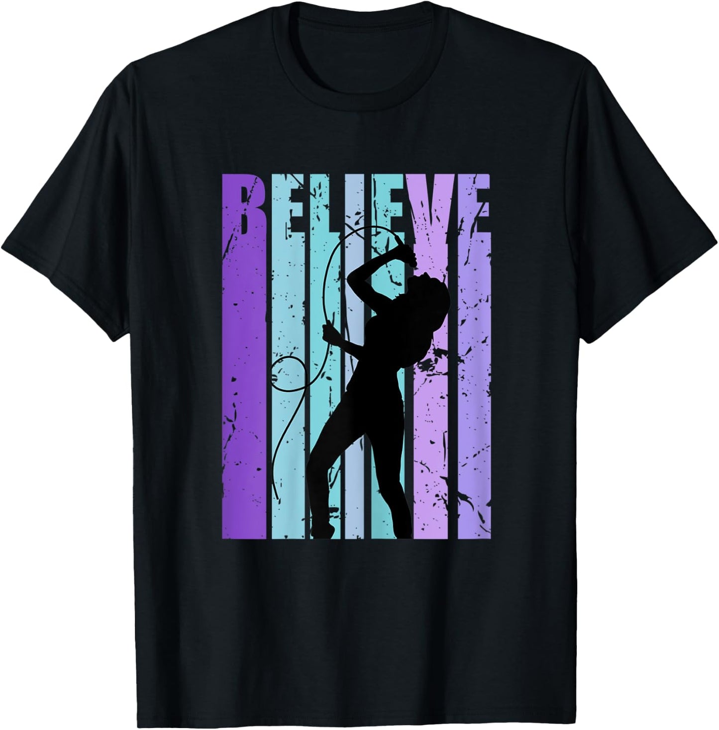 Retro Singer Girls Pop Star Singing Performer Artist T-Shirt - T-Shirt | Black