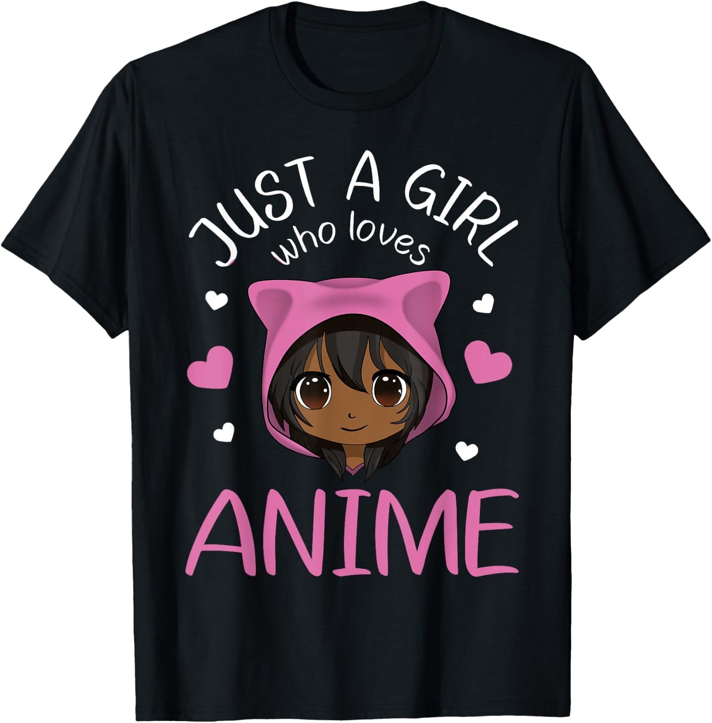 Just a Girl who Loves Anime African American Small T-Shirt - T-Shirt | Black