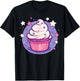 Cupcake Cute Pastel Kawaii Celestial Stars Baking Dessert T-Shirt - T-Shirt | Black