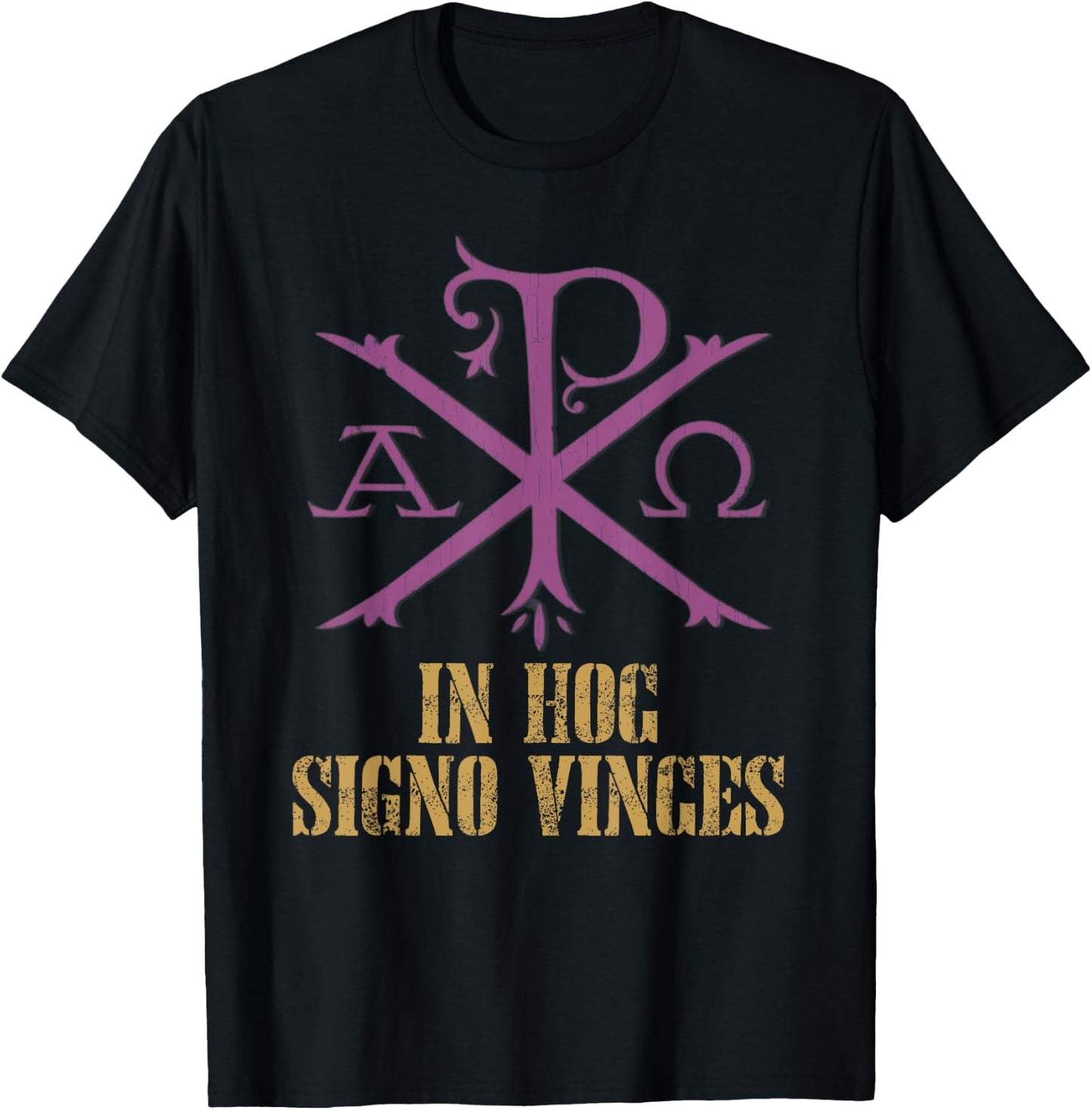 Chi Rho Christogram Catholic T-Shirt - T-Shirt | Black