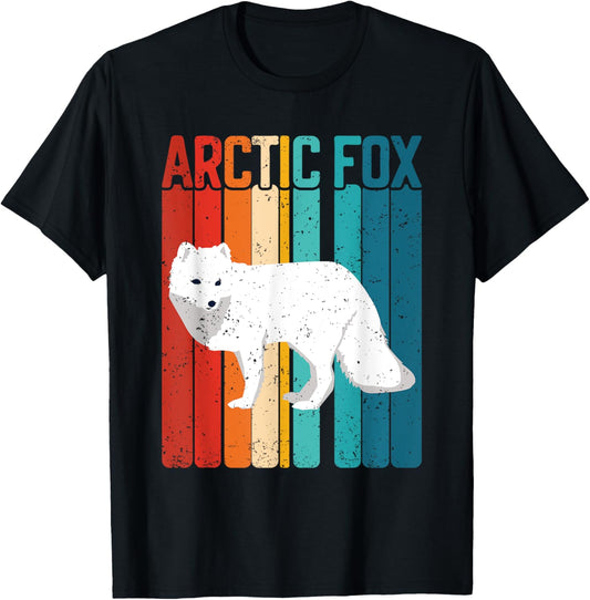 Arctic Fox Artic Animals Cute Artic Fox Lover Pajamas T-Shirt - T-Shirt | Black