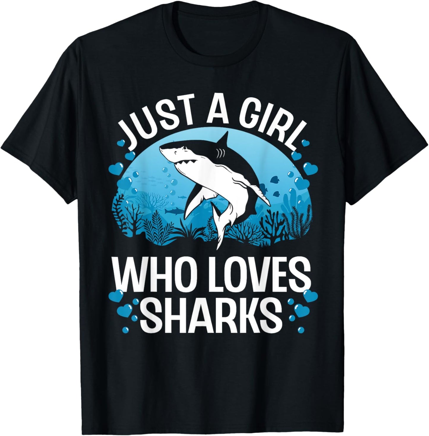 Cool Shark Girls Kids Shark Whale Shark Lover T-Shirt - T-Shirt | Black