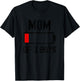 Mom Of 3 Boys Low Battery Energy Funny Sarcastic For Mother T-Shirt - T-Shirt | Black