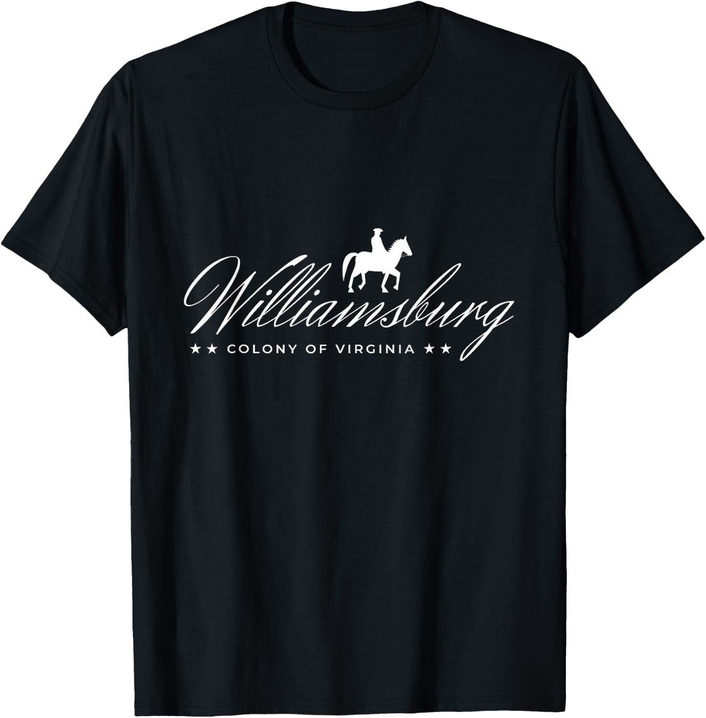 New Wave Fashion 1980s Colonial Williamsburg Virginia VA Colony Travel Souvenir T-Shirt - T-Shirt | Black
