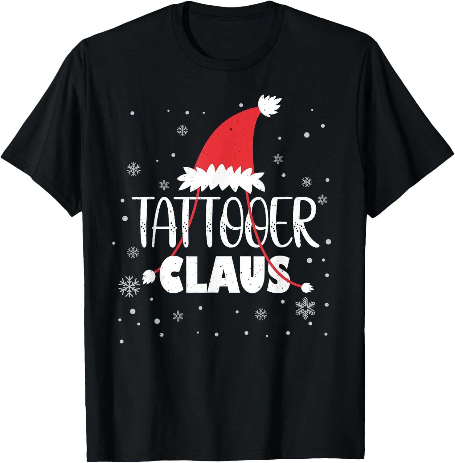 Tattooer Claus Santa Christmas Tattoo Artist T-Shirt - T-Shirt | Black