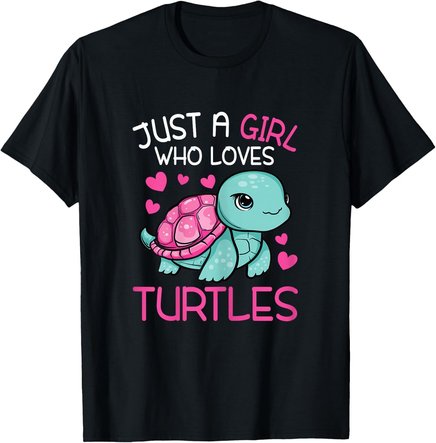 Just A Girl Who Loves Turtles Sea Turtle Lover Kids Toddlers T-Shirt - T-Shirt | Black