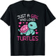 Just A Girl Who Loves Turtles Sea Turtle Lover Kids Toddlers T-Shirt - T-Shirt | Black