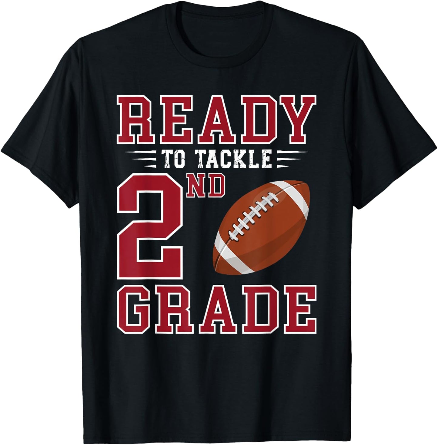 Ready to Tackle 2nd Grade Back to School First Day of School T-Shirt - T-Shirt | Black