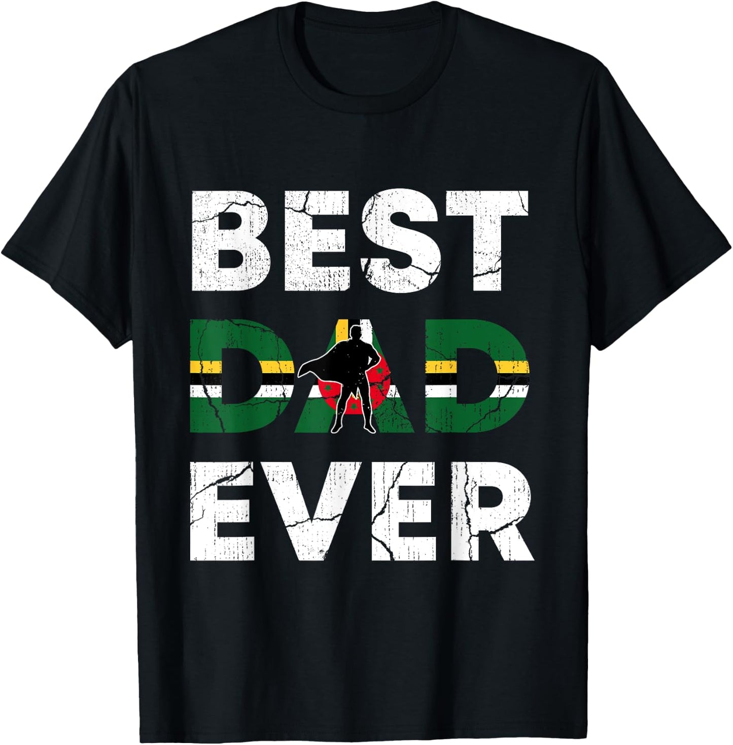 Best Dominican Dad Ever Dominica Daddy Father's Day Gift T-Shirt - T-Shirt | Black