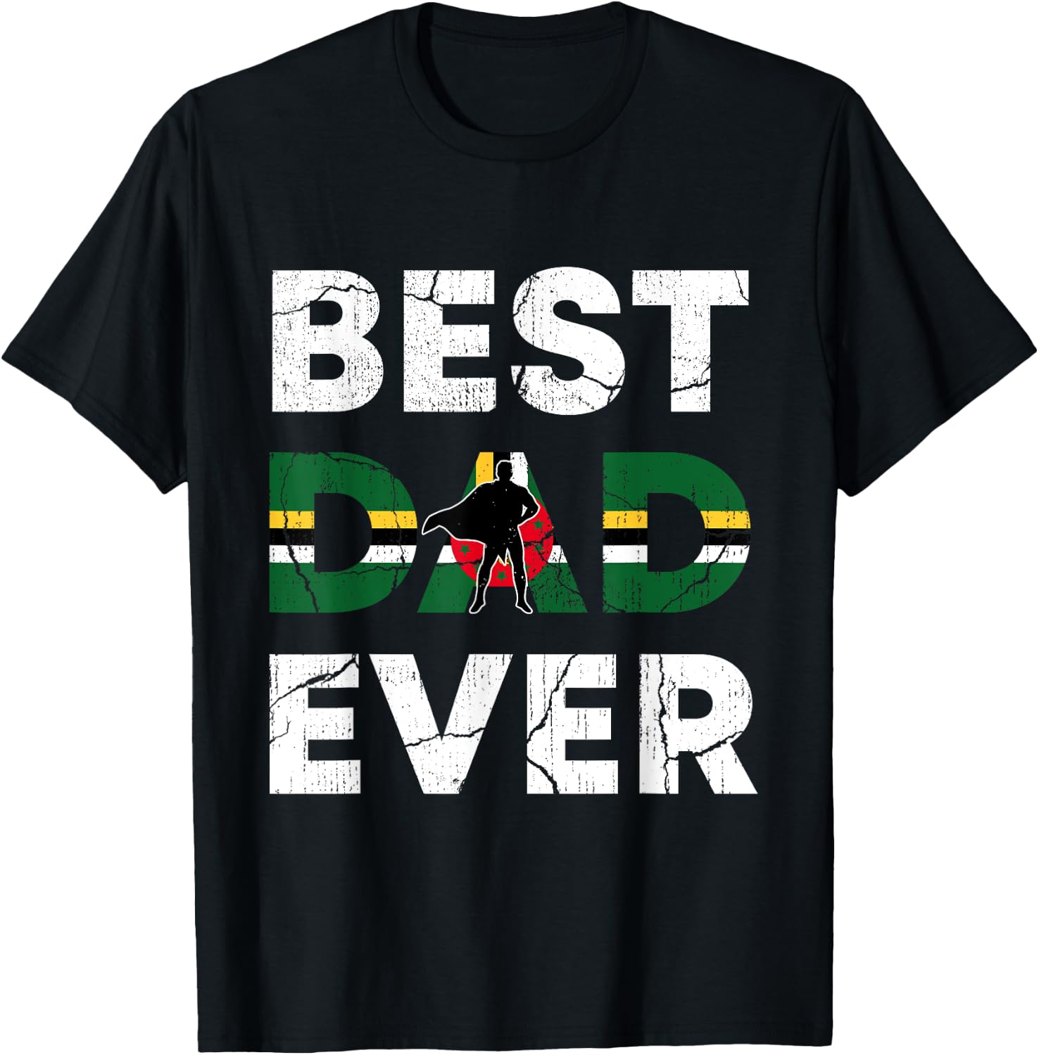 Best Dominican Dad Ever Dominica Daddy Father's Day Gift T-Shirt - T-Shirt | Black