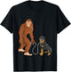 Bigfoot And Rottweiler - Dog Owner Puppy Lover Women Kids T-Shirt - T-Shirt | Black