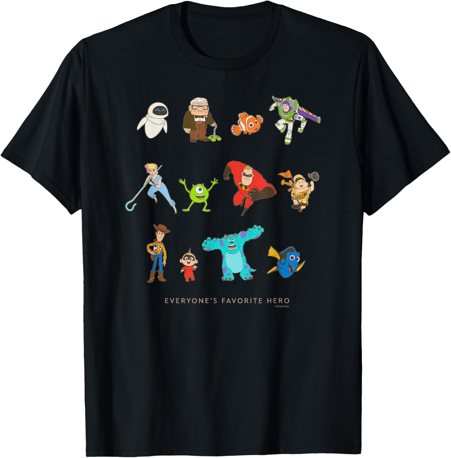 Disney and Pixar Character Everyone's Favorite Hero T-Shirt - T-Shirt | Black