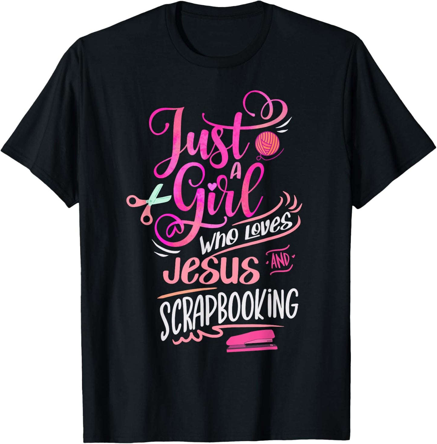 Scrapbook Just a Girl who loves Jesus Scrapbooking T-Shirt - T-Shirt | Black