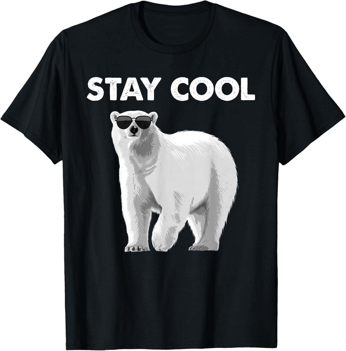 Cool Polar Bear Design Women Kids Polar Bear Lover T-Shirt - T-Shirt | Black