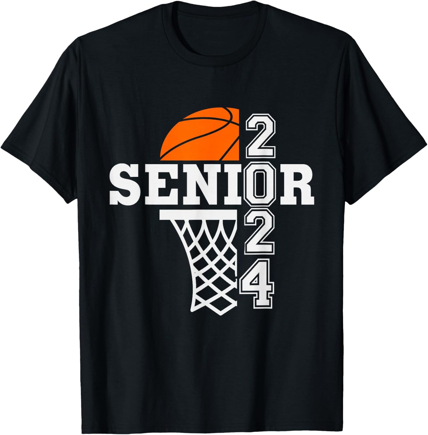 Senior Class of 2024 Basketball Seniors Back to School T-Shirt - T-Shirt | Black