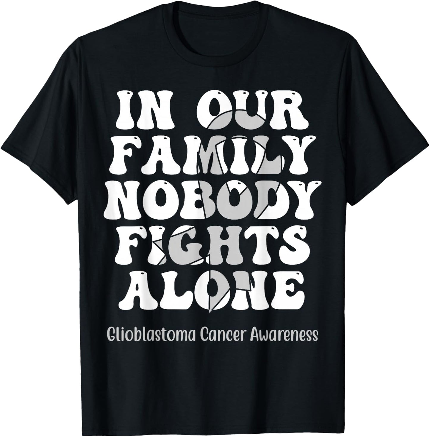 Support Squad Glioblastoma Awareness Brain Tumor Cancer T-Shirt - T-Shirt | Black