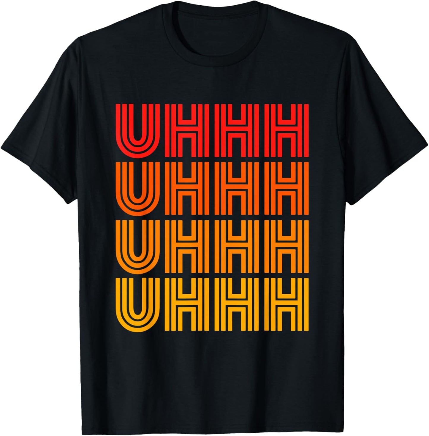 Uhhh Funny Uh Uhh Ponder Um Hmm Think Awkward Silly Word Wow T-Shirt - T-Shirt | Black